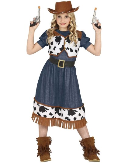 Denim Cowgirl Kostyme til Barn 3 4 ÅR