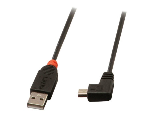 Lindy 1 m USB 2.0 Kabel til Mini-USB B - Transparent