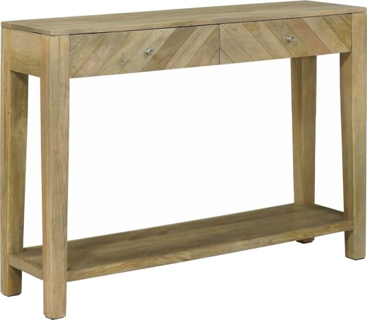 Konsollbord Naturlig grå 110 x 30 x 80 cm Massiv mango tre