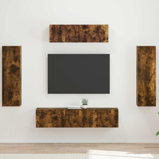 TV skap 5 pcs Røkt eik TV skap 5 pcs Røkt eik