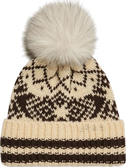 Superdry Outdoors Fairisle Beanie Hat NATURAL CREAM One Size