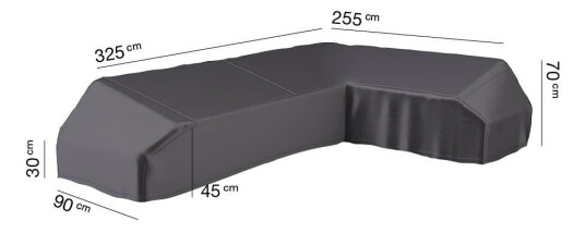 AeroCover Møbeltrekk Aerocover Til loungegruppe 325 x 255 cm Svart