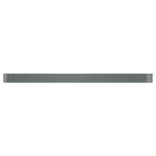 vidaXL Plantekasse pulverlakkert stål 620x80x36 cm grå vidaXL Plantekasse pulverlakkert stål 620x80x36 cm grå