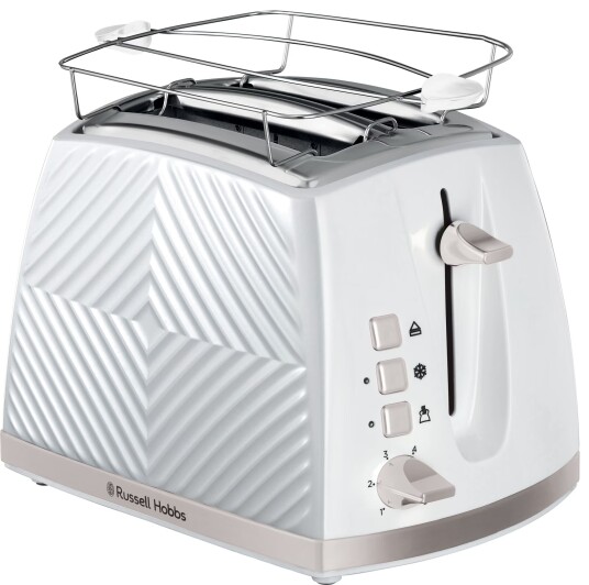 Russell Hobbs Groove Brødrister 2 Skiver Hvit 850W 26391-56 Russell Hobbs Groove Brødrister 2 Skiver Hvit 850W 26391-56