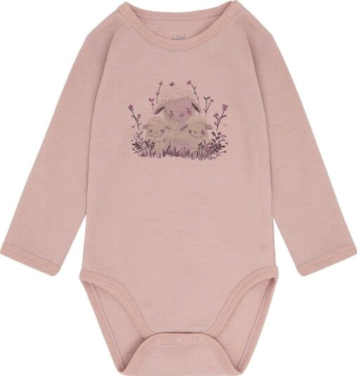 Hust and Claire Bo Sheep Langermet Body i Merinoull Dusty Rose 74