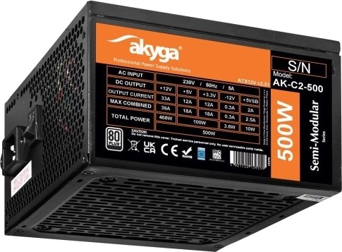 Akyga Ak C2 500 Classic Series Pro Modular Strømforsyning