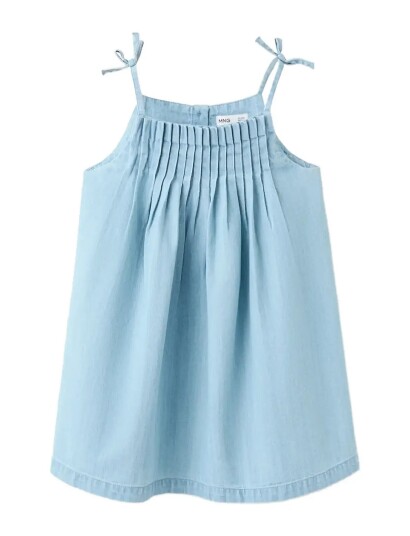 Mango Short Denim Dress Blue 18 24M