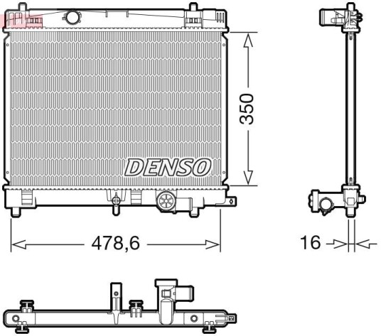 Radiator DENSO DRM50137 Radiator DENSO DRM50137