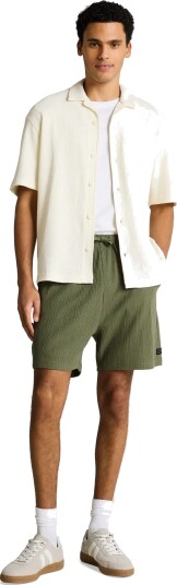 Tom Tailor Relaxed Structured Sweat Shorts   Khaki green   XL