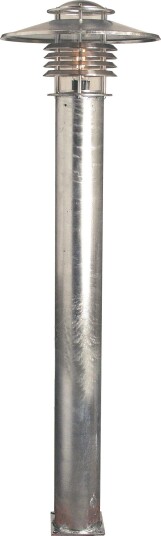 Westal Arnäs Pullert 1250 mm E27 med fotplate Galv/Sølv Belysning