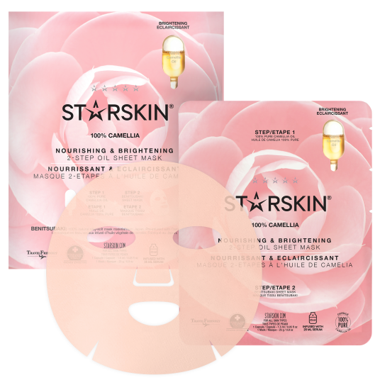 Starskin 100% Camellia Nourishing & Brightening 2 Step Oil Sheet Mask Starskin 100% Camellia Nourishing & Brightening 2 Step Oil Sheet Mask