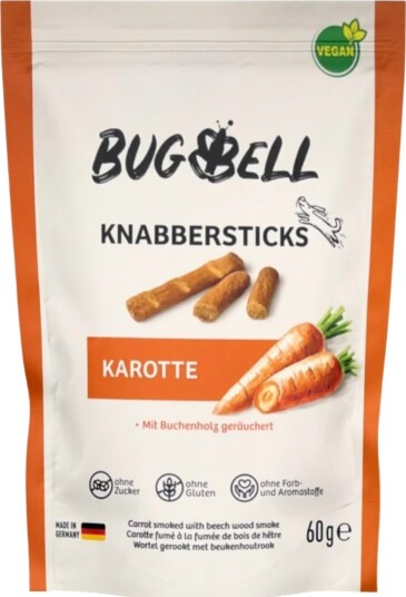 Bugbell Gnagepinner Gulrot 4 X 60 G Bugbell Gnagepinner Gulrot 4 X 60 G