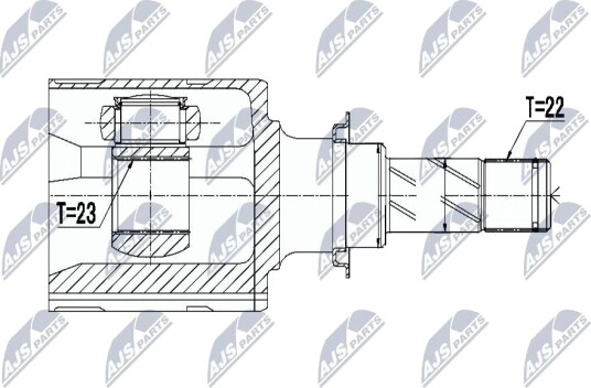 Nty Drivknute drivaksel NTY NPW PL 045