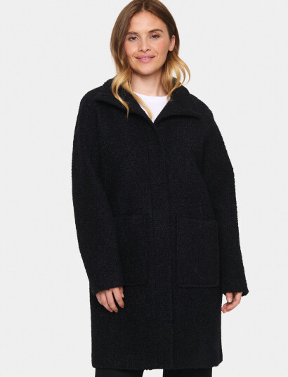 Saint Tropez Ferddysz Wool Coat   Black   XXL