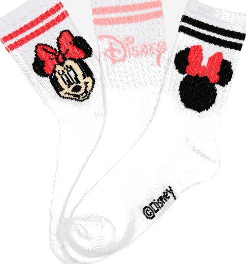 Minnie Mouse Socks   White   27/30