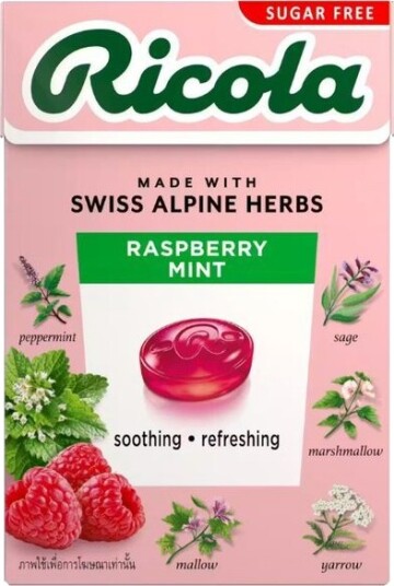 Ricola raspberry mint sugar free 45 g
