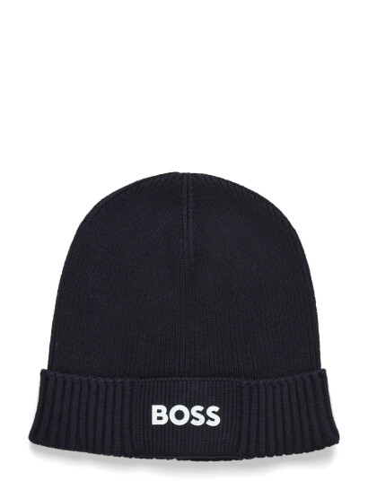 BOSS Asic_Beanie-X - Navy - ONE SIZE BOSS Asic_Beanie-X - Navy - ONE SIZE