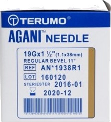 Terumo Agani 1,1x38mm 19 x 1 1/2 Terumo Agani 1,1x38mm 19 x 1 1/2