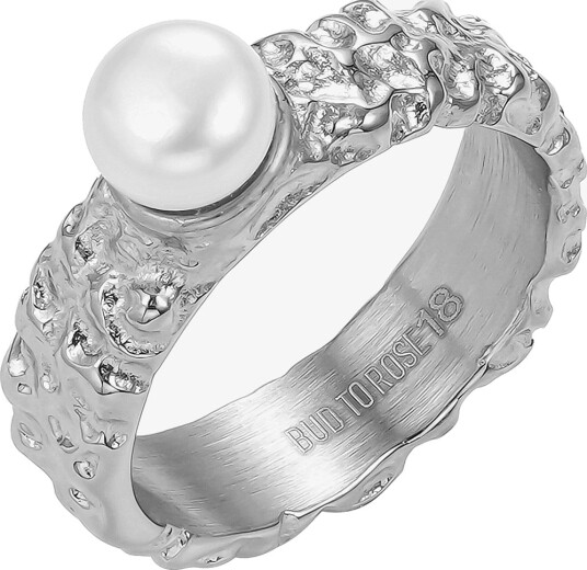 Bud To Rose Ridge Pearl Ring Silver Silver L