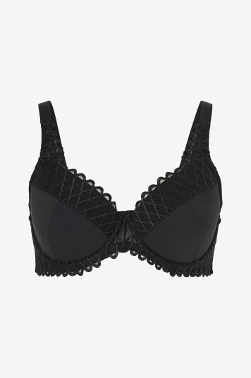 Zizzi - Spile-BH Lisser Padded Bra - Svart