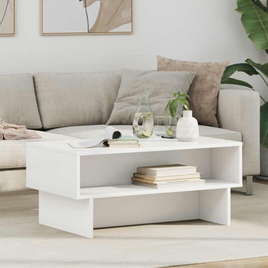 Kaffebord Hvit 80 x 46 x 35 cm Konstruert tre