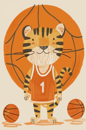 Namly Design Plakat Basketball Tiger POSTERYL4O6Z Namly Design Plakat Basketball Tiger POSTERYL4O6Z