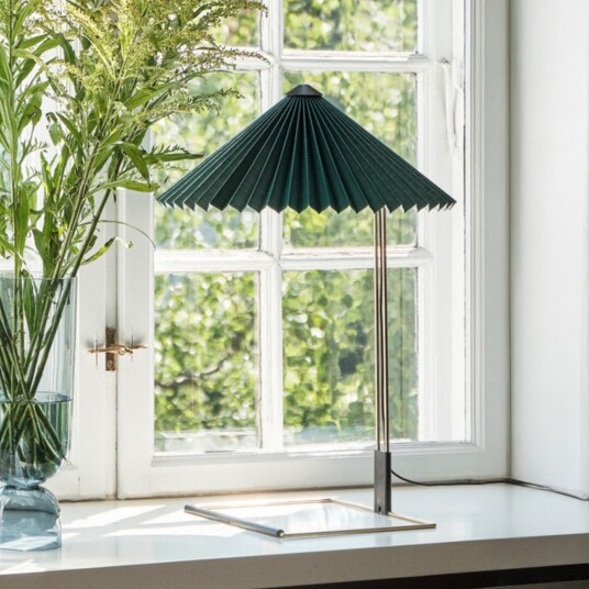 Bordlampe HAY Matin dimmbar Metallisk Stue Stoff / Tekstil Design 38 Metallisk