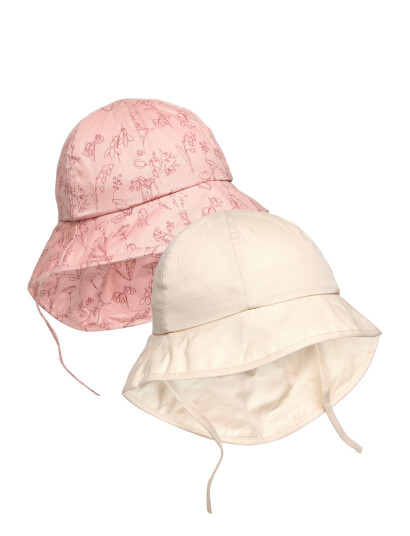 En Fant Summer Hat W. String 2-Pack - Multi/patterned - 6-12MD En Fant Summer Hat W. String 2-Pack - Multi/patterned - 6-12MD
