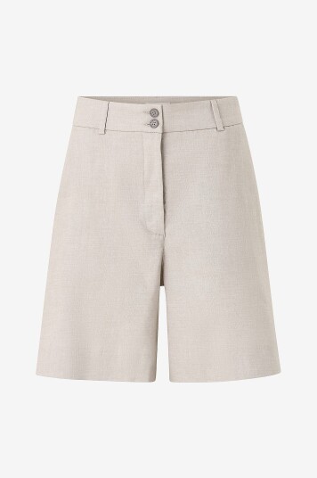 Five Units - Shorts i lin LauraFV Midi Shorts 769 - Beige
