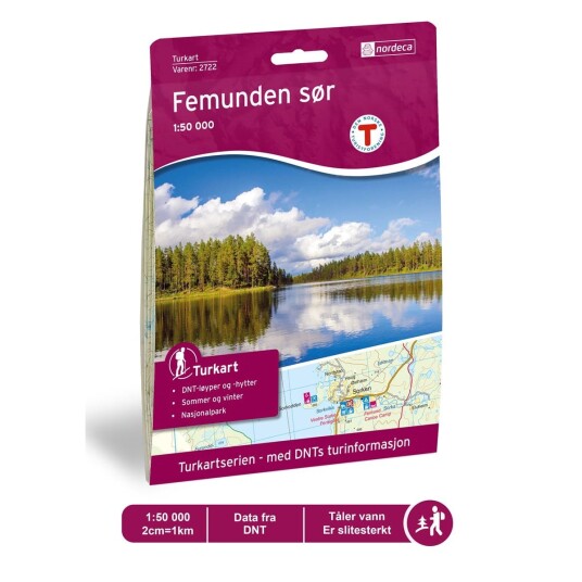 Nordeca Femunden Sør 1:50 000 Turkart