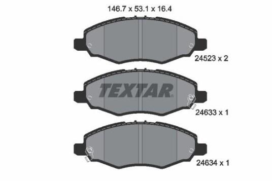 Bremseklosser TEXTAR 2452301 Bremseklosser TEXTAR 2452301