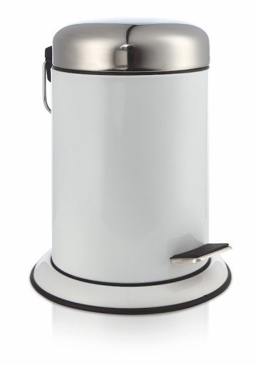 Möve søppelbøtte, 3 liter, hvit