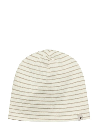 Huttelihut Beanie Stripe Rib   Cream   4 6Y