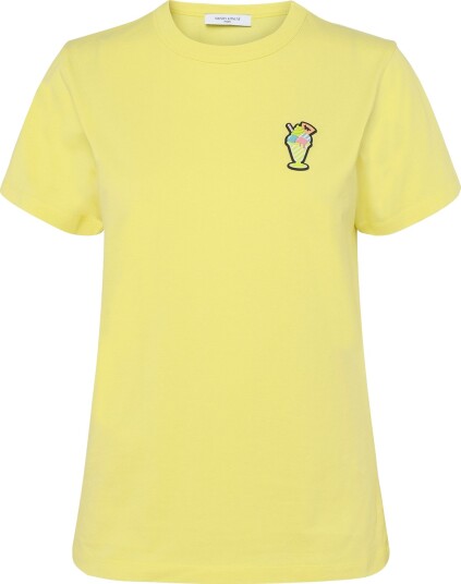 Maison Kitsune Ice Cream Patch Regular Tee Shirt Yellow XS