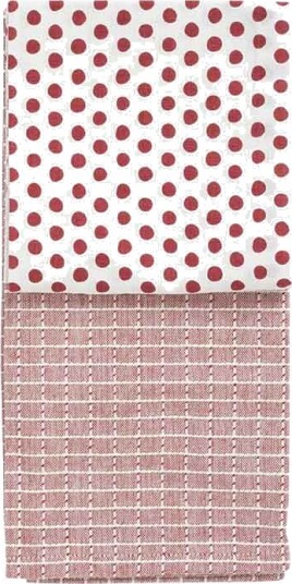 Christiania 1739 Kjøkkenhåndkle Rød/Mønster 50X70cm 2pk Christiania 1739 Kjøkkenhåndkle Rød/Mønster 50X70cm 2pk