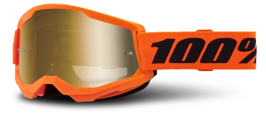 100% Crossbriller  Strata 2 Neon Oransje-Gull