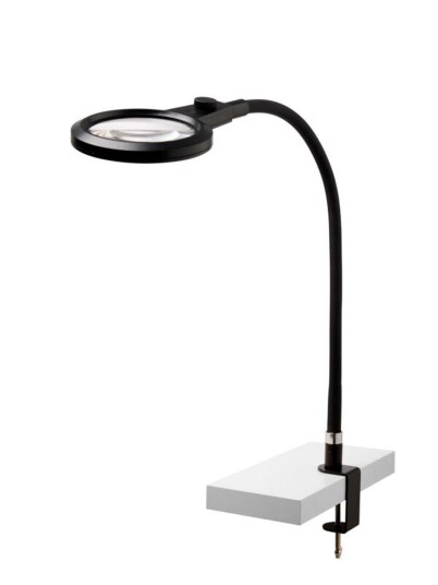 Magni klips bordlampe med forstørrelsesglass - Svart Magni klips bordlampe med forstørrelsesglass - Svart