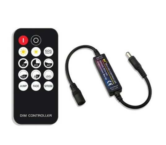 Fjernkontroll med Mottaker RF Enkeltfarget LED Stripe Fjernkontroll med Mottaker RF Enkeltfarget LED Stripe