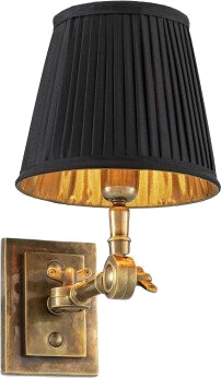 Wentworth vegglampe messing/svart