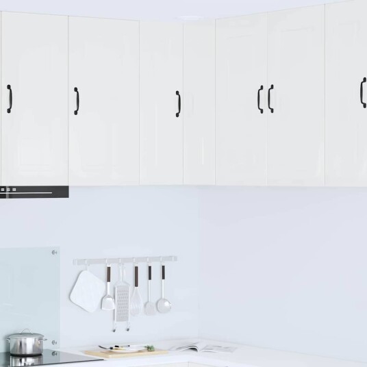  Kjøkkenskap Høyglanset hvit 57 x 57 x 80 cm Konstruert tre