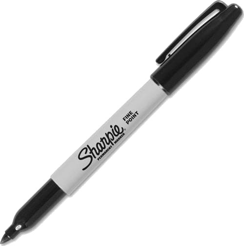 Sharpie Permanent Marker Rund Spiss Sort 12stk.