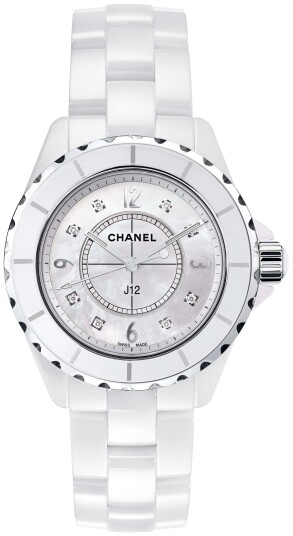 Chanel Dameklokke H2422 J12 Hvit/Keramik Ø33 mm