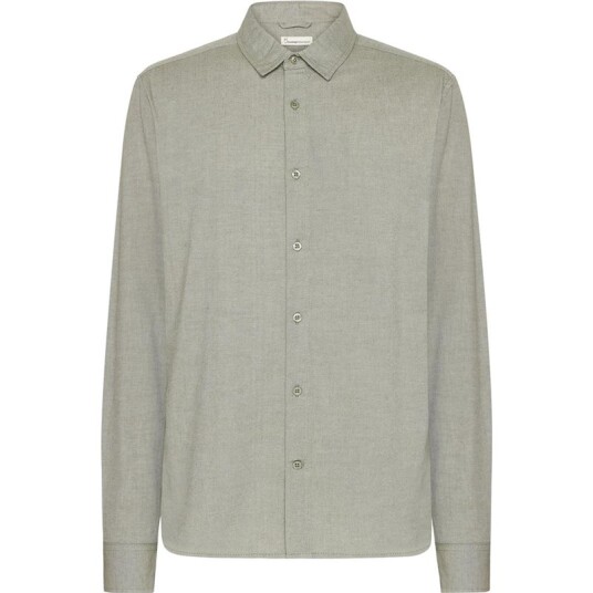 KnowledgeCotton Apparel Regular Fit Light Twill Shirt Burned Olive