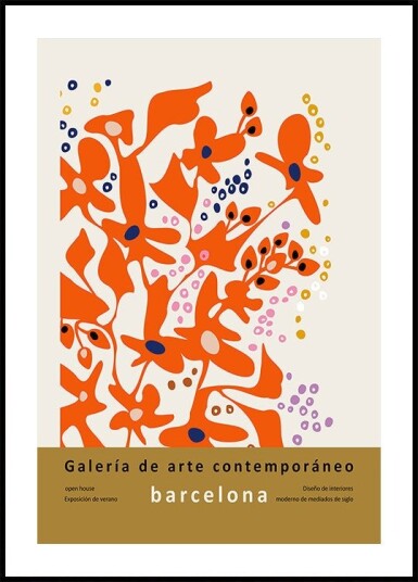 Contemporary art gallery Barcelona design and interior Plakat Plakat / 30x40cm