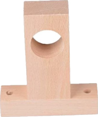 2 stk. Gardinstangfester i tre tunge gardinstangholdere i tre gardinstangkroker