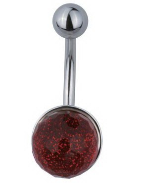Shadow Stone Belly Piercing Red
