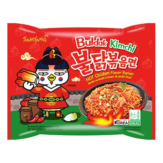 Candy Samyang Hot Chicken Ramen Kimchi - 5-pakning