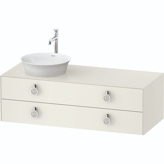 Duravit White Tulip Servantskap 2 skuf. 130x55x40,8 cm Nordisk Hvit Høyglans