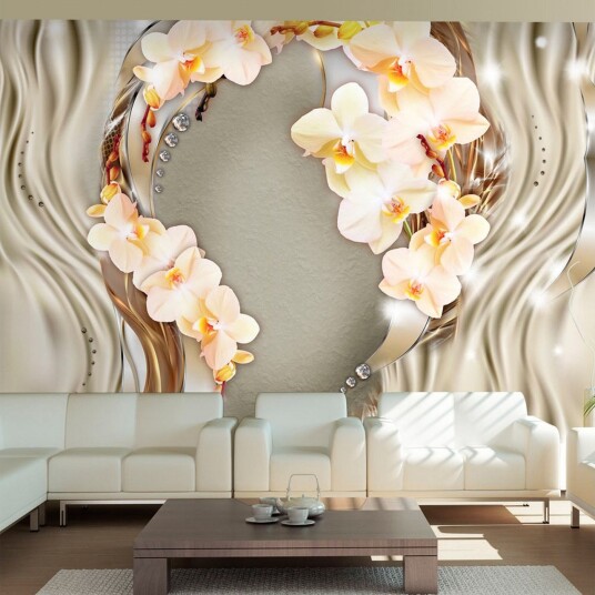 Fototapet Wreath Of Orchids 350x245 - Artgeist sp. z o. o.