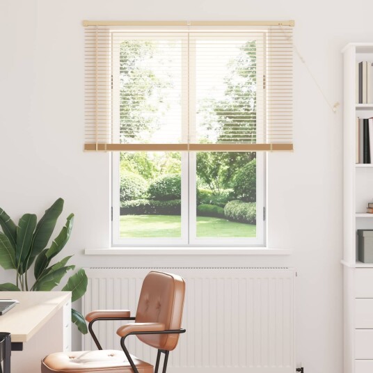 vidaXL Venetiansk persienne Lys Brun med Mønster 150 x 120 cm 25 mm